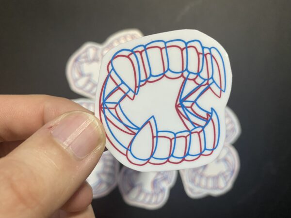 Just Fangtastic 3D vampire teeth sticker - Image 2